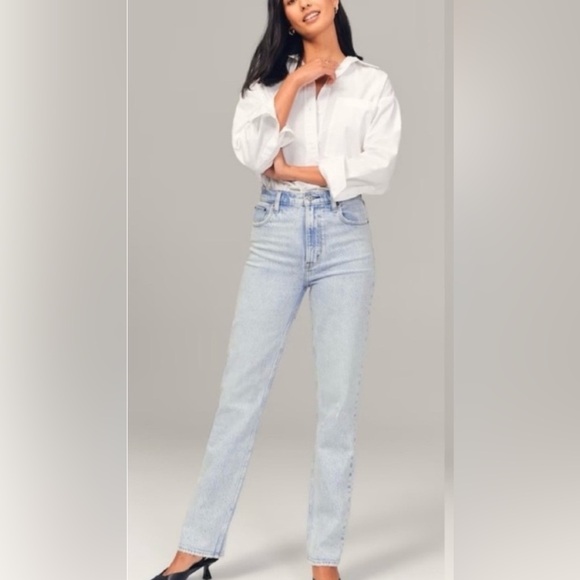 Abercrombie & Fitch Denim - Abercrombie and fitch the 90s slim straight ultra high rise